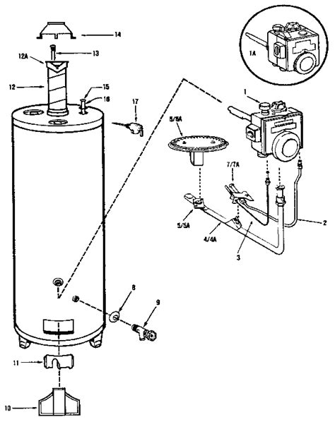 Rheem Gas Water Heater Parts Diagram - Wiring Site Resource