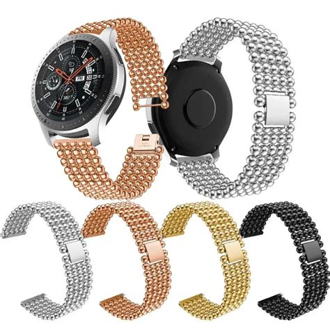 ALLOYSEED 5 Row Beads Alloy Metal Watchband Wrist Watch Strap For Samsung Galaxy Watch 46mm ...