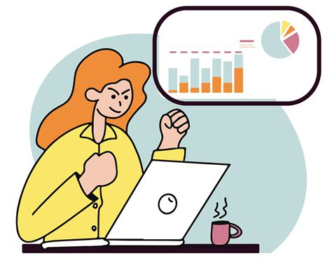 Illustration of Data Analysis concepts, working women work with laptops. 11315482 PNG