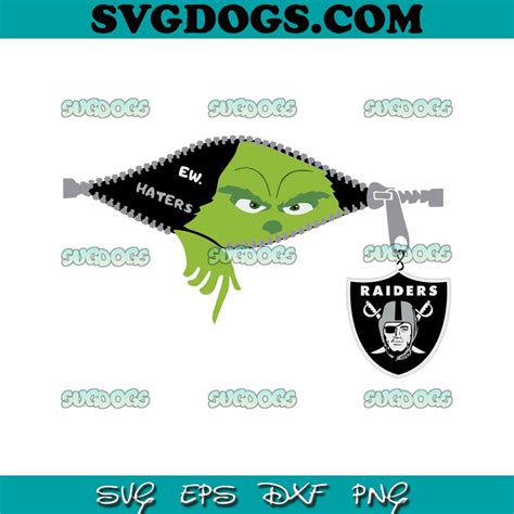 Grinch Ew Haters Las Vegas Raiders Logo SVG