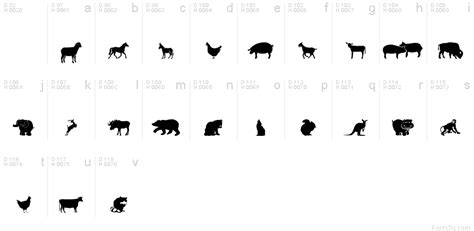 Farm & Wild Animals font | Fonts2u.com