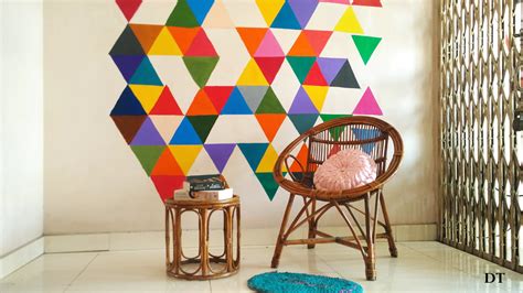 EASY GEOMETRIC WALL ART + TIPS | ABSTRACT | DIARYTALE