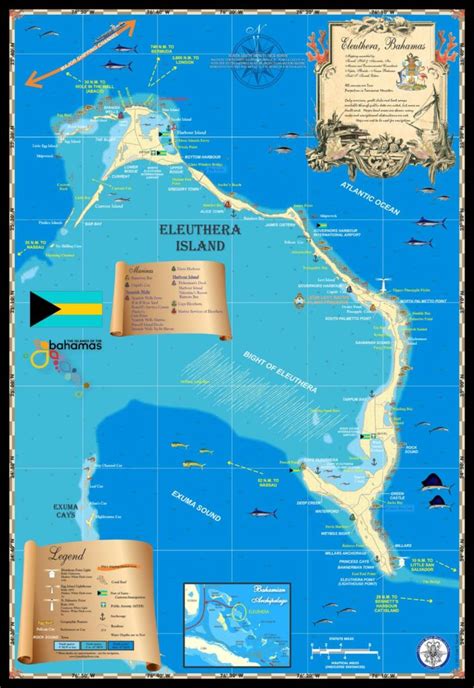 Eleuthera Map - Island Map Store