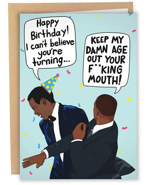 Buy Sleazy Greetings Funny Birthday Card Meme For Him Her Men Women | Keep My Age Out Your Mouth ...