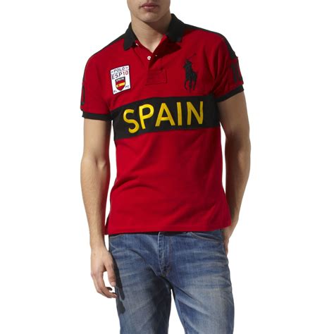 Ralph lauren Custom–fit Country Big Pony Polo Shirt in Red for Men | Lyst