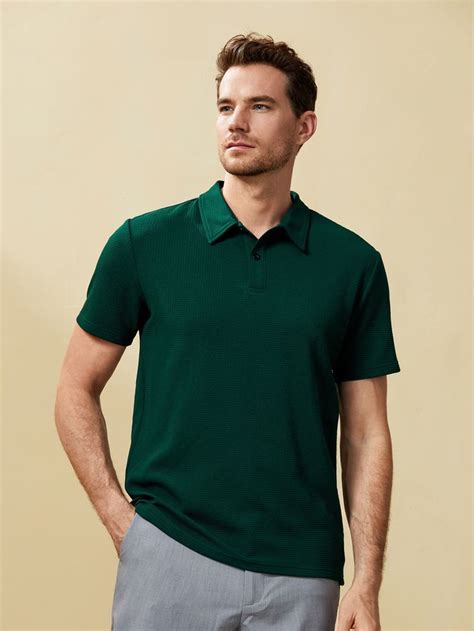 SHEIN Men Solid Polo Shirt | Magliette, Magliette da uomo, Camicia