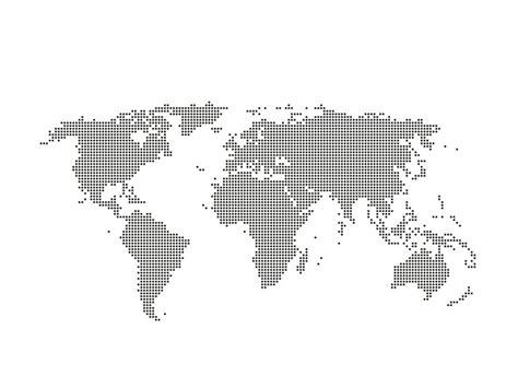 Dotted World Map Vector PNG vector in SVG, PDF, AI, CDR format