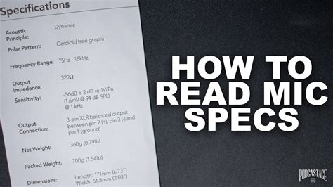 Understanding Microphone Specifications (FAQ Series) - YouTube