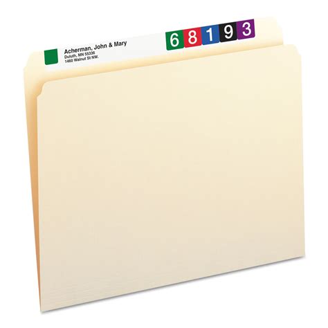 10 SMEAD 10333 Manila File Folders Letter Size 1/3 Cut Prong 12 Avery Labels Office Supplies C ...