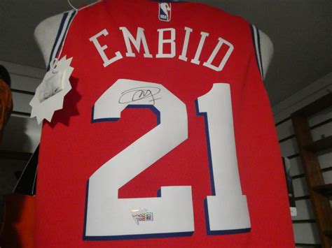 Joel Embiid Autographed Signed Philadelphia 76Ers Replica Jersey Fanatics