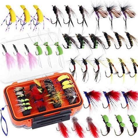 Fly Fishing Flies Kit, 36/78Pcs Fly Fishing Lures, Fly Fishing Dry ...