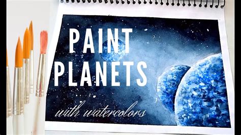 How to PAINT PLANETS with watercolor (space art) // Easy tutorial for beginners - YouTube