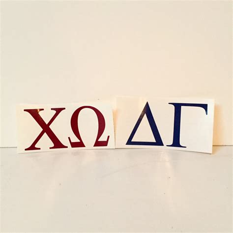 Custom Greek Letter Vinyl Sticker Decals