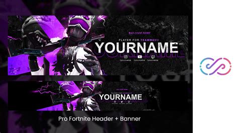 Pro Fortnite Twitter Header + Banner | Header banner, Banner template, Banner template design