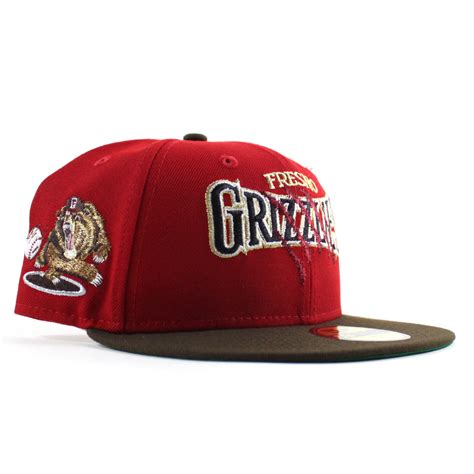 Fresno Grizzlies Grizzlies Patch New Era 59Fifty Fitted Hat (Scarlet R ...