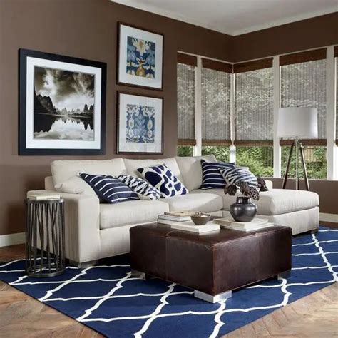 33 Cool Brown And Blue Living Room Designs - DigsDigs