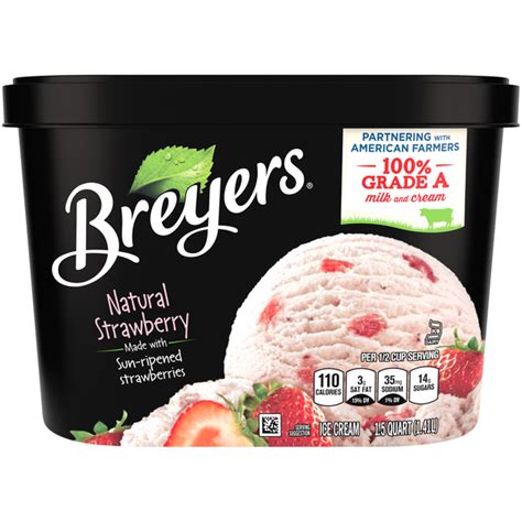 Mosers Foods : Breyers Natural Strawberry Ice Cream 1.5 qt