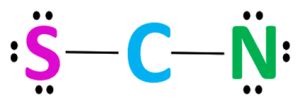 SCN- lewis structure, molecular geometry, bond angle, hybridization