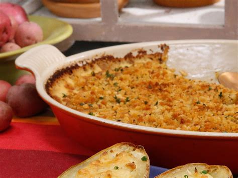 Yukon Gold Potato Gratin with Horseradish, Gruyere and Sweet Onion | Food network recipes ...