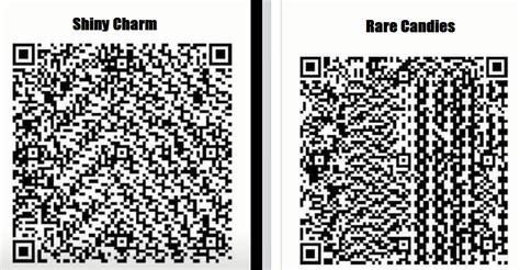 QR Codes for items avalilable (Shiny Charm and Rare Candies) : r/pokemon