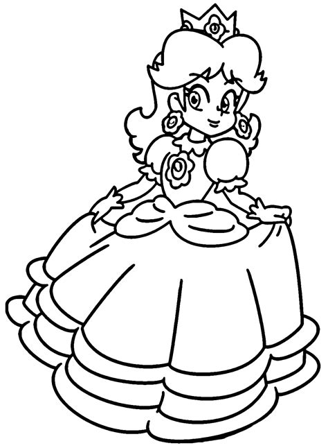 Super Mario Princess Daisy Coloring Pages Princess Dais – NBKomputer