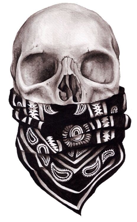 Skull Bandana Drawing at PaintingValley.com | Explore collection of ...