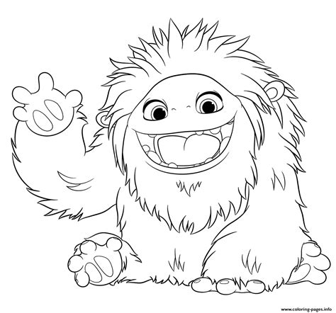 Abominable Yeti Kids Animation Coloring page Printable