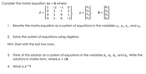 Solution Of Matrix Equation Ax B - Tessshebaylo