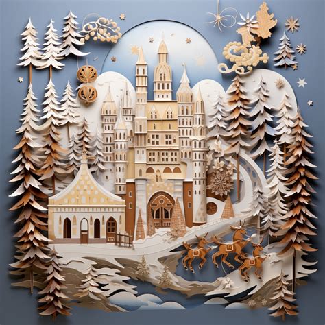 Whimsical Christmas Papercraft Art Free Stock Photo - Public Domain Pictures