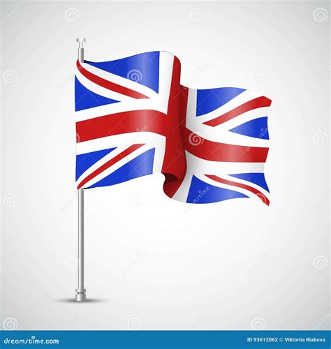 Waving Flag of the Great Britain. Vector Illustration Stock Vector ...