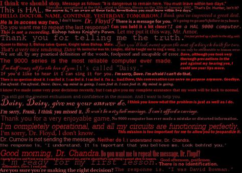 Hal 9000 quotes by dragontamer75 on DeviantArt