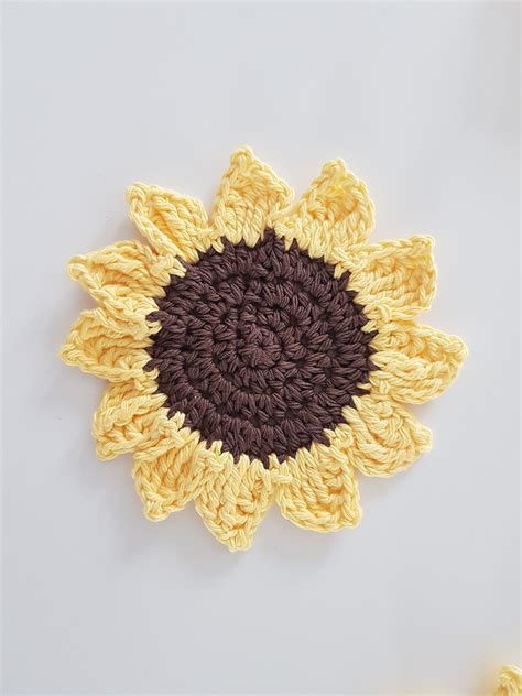 Sunflower Coaster Crochet Free Pattern Ad Read Customer Reviews & Find Best Sellers. - Printable ...