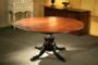 Round Kitchen Tables With Black Fluted Pedestal - ECustomFinishes