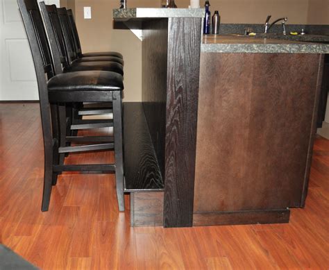 This is a foot rest for a Bar we built in a homeowners basement. Kitchen Island Foot Rest ...