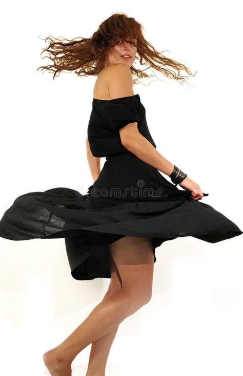 Girl Spinning Around Isolated Stock Photo - Image of gorgeous, look: 21319196
