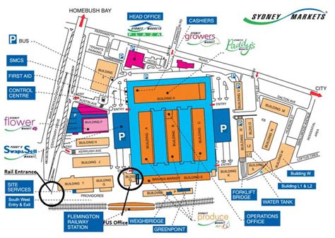 Sydney markets map - Map of sydney markets (Australia)