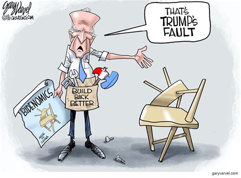 Political Cartoons - Tooning into Sleepy Joe Biden - That's Trump's fault - Washington Times