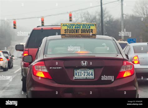 Student driver car united states hi-res stock photography and images - Alamy