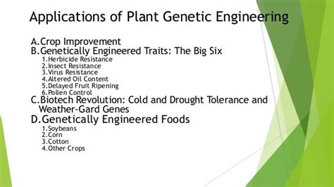 Applications of genetic engineering techniques in agriculture