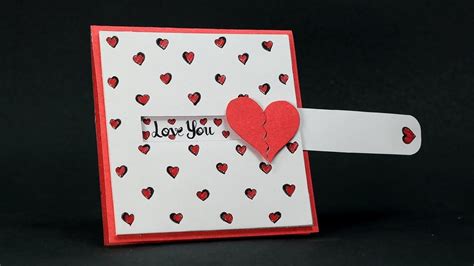 DIY Valentine Card - Love Slider Card Tutorial | Homemade valentine cards, Valentines cards, Diy ...