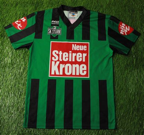 SK Sturm Graz Away football shirt 1993 - 1994. Sponsored by Neue Steirer Krone