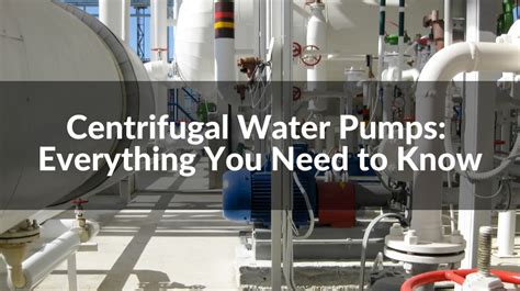 Centrifugal Water Pumps: Everything You Need to Know