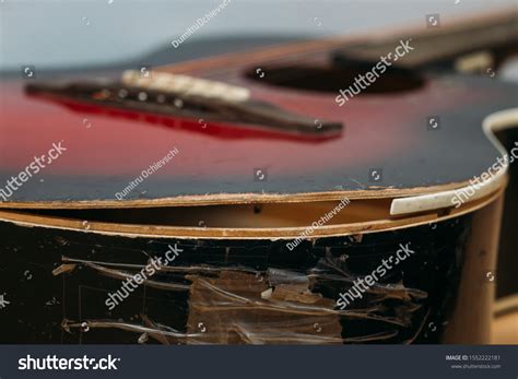 Very Deteriorated Broken Acoustic Instrument Close Stock Photo ...