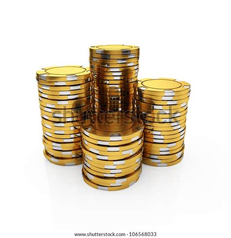 3d Illustration Golden Casino Chips Isolated Stock Illustration 106568033 | Shutterstock