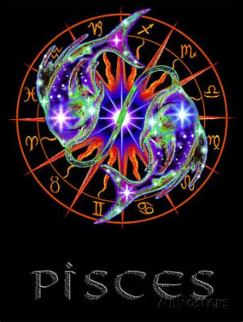 Pisces Astrological Sign Art Print Poster Mini Poster | Astrology ...