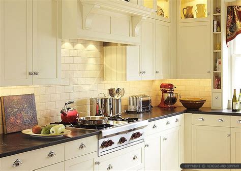 Beige kitchen subway limestone backsplash tile design from Backsplash.com Beige Kitchen, Diy ...