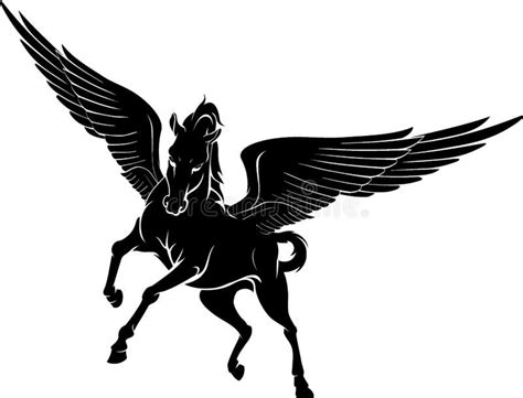 Pegasus Front View royalty free illustration | Pegasus art, Pegasus tattoo, Pegasus drawing