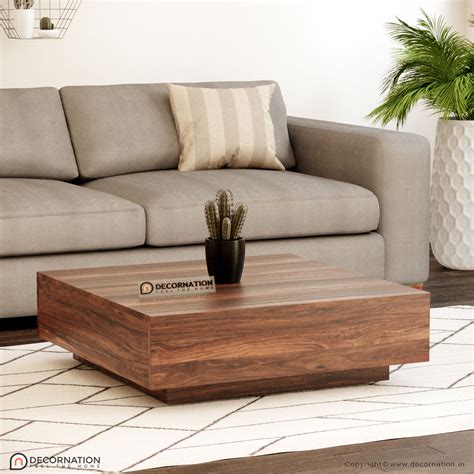 Amilia Solid Wood Living room Square Coffee Table - Decornation