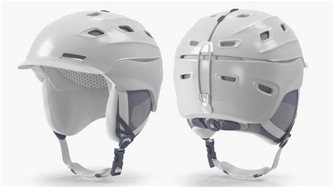 White Snowboard Helmet 3D - TurboSquid 2104090