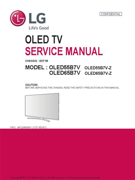 Service Manual LG Oled55b7v Ed71b | PDF | Printed Circuit Board | Soldering